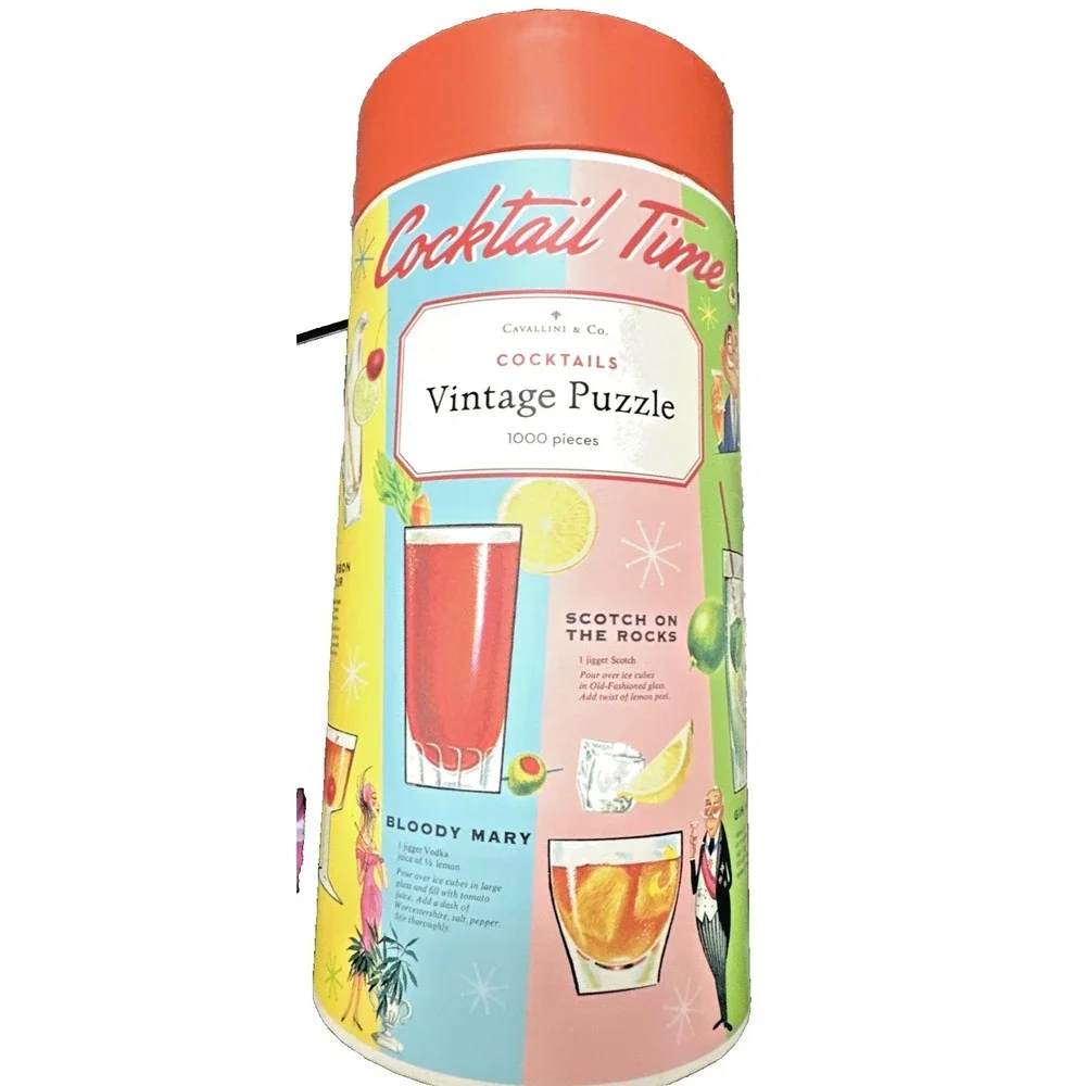 Cavallini & Co. Cocktail Time Cocktails Vintage Puzzle 1000 Pieces